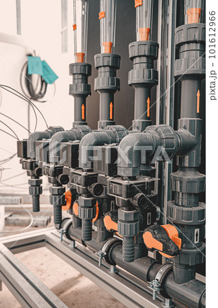 Large industrial boiler room 101612966