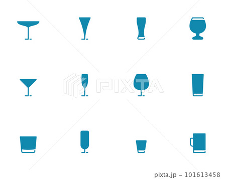 Simple vector icon on a theme glasses for drinks and alcohol 101613458