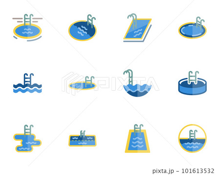 Flat illustration on a theme swimming pool Flat illustration on a theme swimming pool 101613532