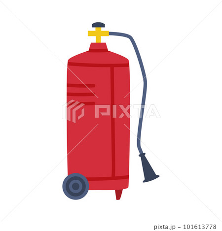 Red Gas Cylinder as High Pressure Vessel Vector Illustration Red Gas Cylinder as High Pressure Vessel Vector Illustration 101613778