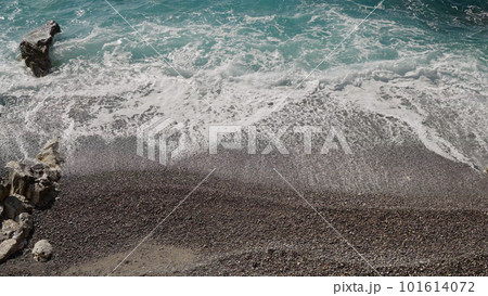 waves of mediterranean sea splashing on coastline of French Riviera waves of mediterranean sea splashing on coastline of French Riviera 101614072