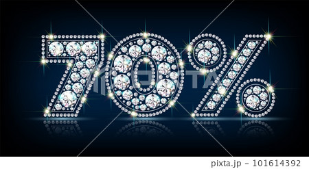Seventy percent diamond realistic vector eps10 101614392