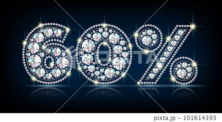 sixty percent diamond realistic vector eps10 sixty percent diamond realistic vector eps10 101614393