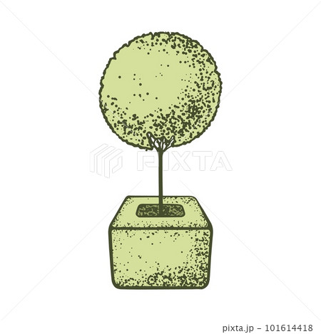 Topiary pictogram vector sketch shearing plants icon 7 101614418