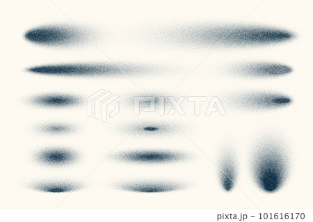 Stipple shadows set, vintage dotted design elements. Fading gradient. Stippling, dotwork drawing, shading using dots. Halftone disintegration effect. White noise grainy texture. Vector illustration Stipple shadows set, vintage dotted design elements. Fading gradient. Stippling, dotwork drawing, shading using dots. Halftone disintegration effect. White noise grainy texture. Vector illustration 101616170