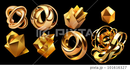 Set of abstract shapes 101616327
