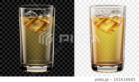 Tall glass of cocktail with ice 101616685