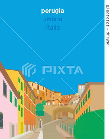 ペルージャ　perugia　アックエドット階段　scalinata　dell'acquedotto 101616878