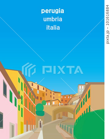 ペルージャ　perugia　アックエドット階段　scalinata　dell'acquedotto 101616884