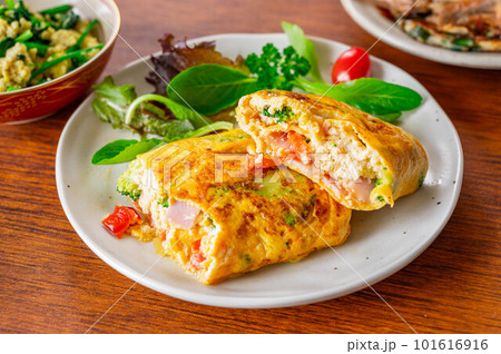 とうふミールと野菜の玉子焼き 101616916