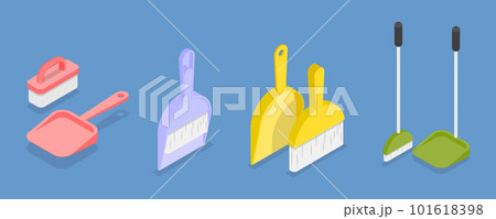 3D Isometric Flat Vector Set of Household Tools 101618398