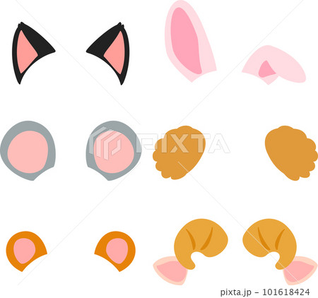 動物の耳のイラストセット 101618424