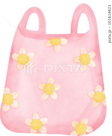 Cute sweet pastel Eco-Friendly reusable empty plain shopping Bag watercolor 101618623