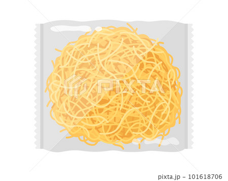 袋に入った、皿うどんの麺のイラスト 101618706