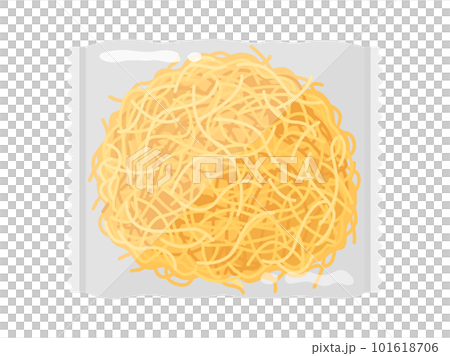 袋に入った、皿うどんの麺のイラスト 101618706