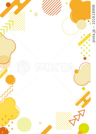 背景イラスト_メンフィス_オレンジ 背景イラスト_メンフィス_オレンジ 101618906