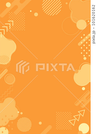 背景イラスト_メンフィス_オレンジ 101620162