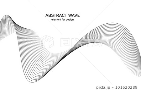 Abstract wave element for design. Digital frequency track equalizer. Stylized line art background. Vector illustration. Wave with lines created using blend tool. Curved wavy line, smooth stripe. Abstract wave element for design. Digital frequency track equalizer. Stylized line art background. Vector illustration. Wave with lines created using blend tool. Curved wavy line, smooth stripe. 101620289