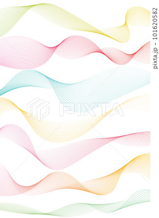 Abstract set colorful wave element for design. Digital frequency track equalizer. Stylized line art background. Vector illustration. Wave with lines created using blend tool. Curved wavy line. Abstract set colorful wave element for design. Digital frequency track equalizer. Stylized line art background. Vector illustration. Wave with lines created using blend tool. Curved wavy line. 101620582