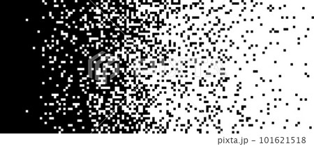 Pixelated halftone gradient background. Fading pixel texture. Dissolving black and white wallpaper. Vector backdrop Pixelated halftone gradient background. Fading pixel texture. Dissolving black and white wallpaper. Vector backdrop 101621518