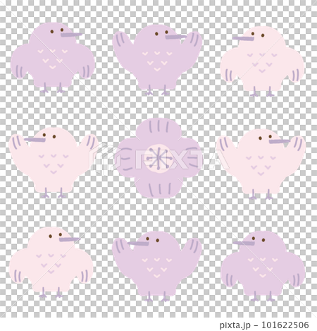 Scandinavian style, hand drawn illustration set of cute birds Scandinavian style, hand drawn illustration set of cute birds 101622506