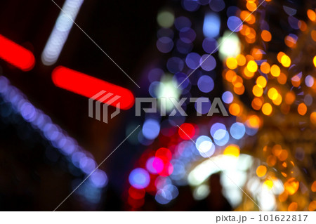 background blurred abstraction of colored lanterns and decorations. background blurred abstraction of colored lanterns and decorations. 101622817