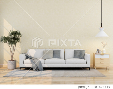 interior living room with sofa. 3D render 101623445