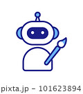 筆を持つイラストAIのイメージイラスト 101623894