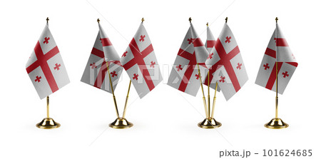 Small national flags of the Georgia on a white background Small national flags of the Georgia on a white background 101624685