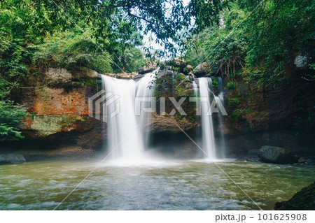 Haew Suwat Waterfall at Khao Yai National Park in Thailand 101625908