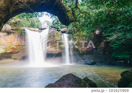 Haew Suwat Waterfall at Khao Yai National Park in Thailand 101625909
