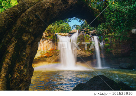 Haew Suwat Waterfall at Khao Yai National Park in Thailand 101625910
