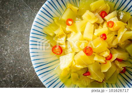 spicy salad pickle cabbage or celery with sesame oil 101626717