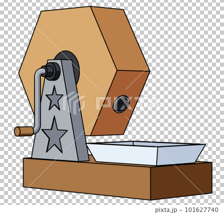 Illustration of a lottery machine seen from an angle 101627740