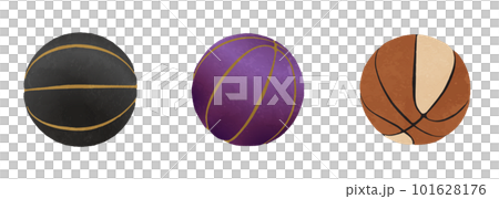 Colorful basketball illustration set Colorful basketball illustration set 101628176