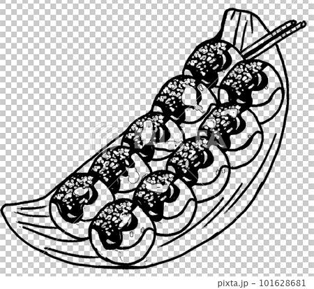 line drawing of takoyaki 101628681