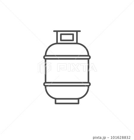 Gas cylinder related vector linear icon 101628832