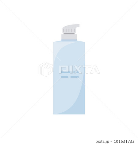 Cosmetic product bottle with dispenser, vector illustration isolated on white. 101631732