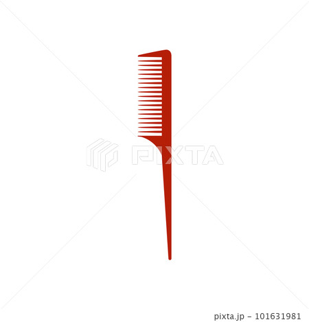 Comb with long handle for hairdresser flat vector illustration isolated. 101631981