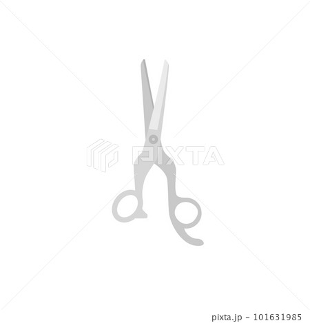 Professional scissors for haircut, flat vector illustration isolated on white background. 101631985