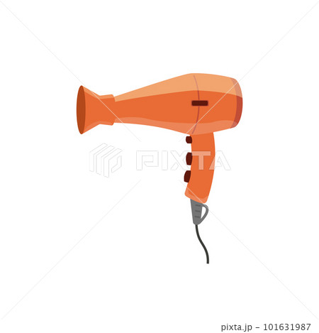 Professional or home hairdryer appliance flat vector illustration isolated. 101631987