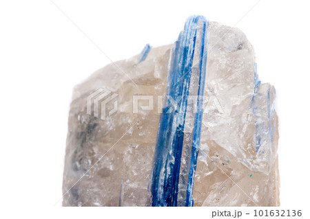 Macro mineral stone Kyanite a white background 101632136