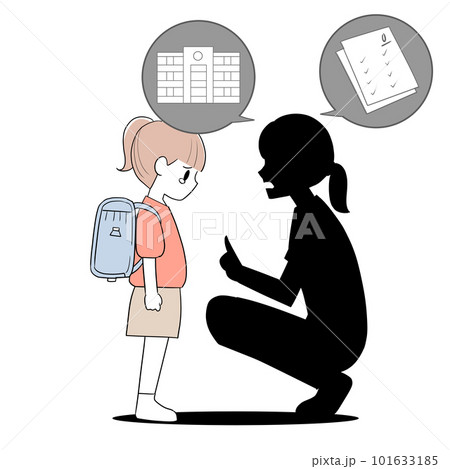 学校に行くように叱られて泣く女の子 学校に行くように叱られて泣く女の子 101633185