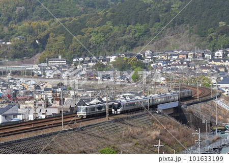 複々線東海道本線 山科大カーブを快走 新型特急ひだ 複々線東海道本線 山科大カーブを快走 新型特急ひだ 101633199