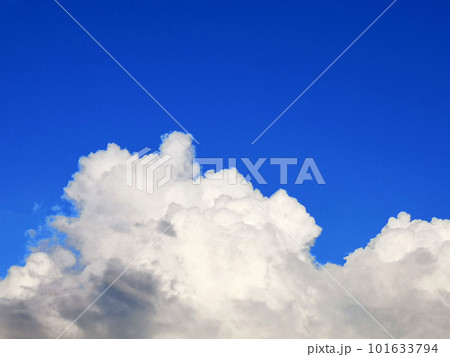 夏の青空に浮かぶ白い雲 101633794