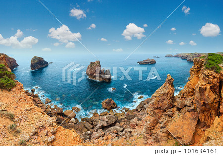 Summer Atlantic rocky coast (Algarve, Portugal). Summer Atlantic rocky coast (Algarve, Portugal). 101634161