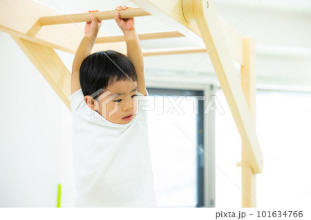 うんていをする子供 うんていをする子供 101634766