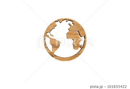 Wooden World Sign on white background Wooden World Sign on white background 101635422