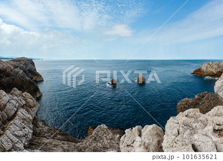 Atlantic Ocean rocky coastline landscape (Spain). 101635621