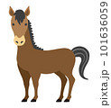主線のないシンプルな馬のイラスト 101636059